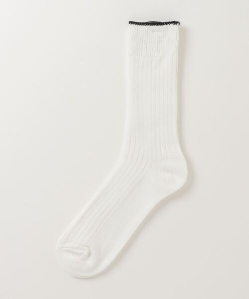 MARCOMONDE（マルコモンド）の「MARCOMONDE（マルコモンド）＠military cotton ribbed socks(mens)（ソックス/靴下・メンズ・レッド/ホワイト/グレー系その他3/チャコールグレー・F）」の2枚目の写真