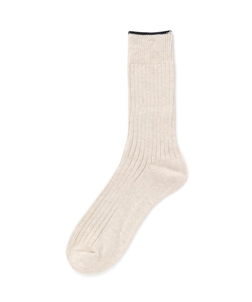 MARCOMONDE（マルコモンド）の「MARCOMONDE（マルコモンド）＠military cotton ribbed socks(mens)（ソックス/靴下・メンズ・レッド/ホワイト/グレー系その他3/チャコールグレー・F）」の6枚目の写真