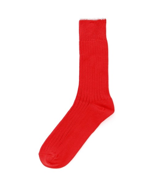 MARCOMONDE（マルコモンド）の「MARCOMONDE（マルコモンド）＠military cotton ribbed socks(mens)（ソックス/靴下・メンズ・レッド/ホワイト/グレー系その他3/チャコールグレー・F）」の8枚目の写真
