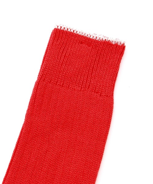 MARCOMONDE（マルコモンド）の「MARCOMONDE（マルコモンド）＠military cotton ribbed socks(mens)（ソックス/靴下・メンズ・レッド/ホワイト/グレー系その他3/チャコールグレー・F）」の5枚目の写真