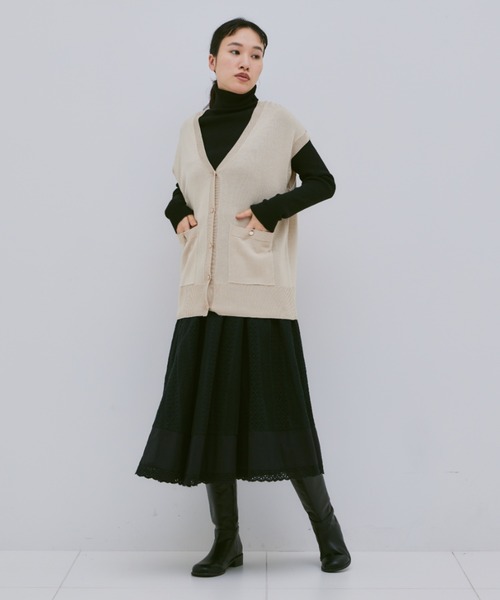 Libra Cue（リブラ キュー）の「ベーシックリブタートル（ニット/セーター・レディース・グレー/アイボリー/ブラック/レッド・FREE）」の8枚目の写真