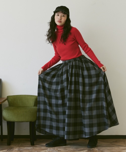 Libra Cue（リブラ キュー）の「ベーシックリブタートル（ニット/セーター・レディース・グレー/アイボリー/ブラック/レッド・FREE）」の15枚目の写真