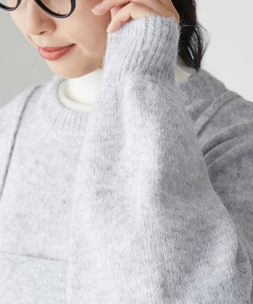 BONLECILL(ボンルシール)の「ビスチェ付きニットワンピース(ワンピース・レディース・ブラック/チャコールグレー/アイボリー/グレー・FREE)」の15枚目の写真