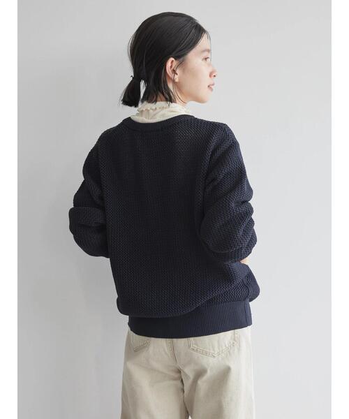 AMERICAN HOLIC(アメリカンホリック)の「エコカルットクルーネックカーディガン<エコ・軽い・ニット>(カーディガン/ボレロ・レディース・その他7/アイボリー/ネイビー・L/M)」の10枚目の写真