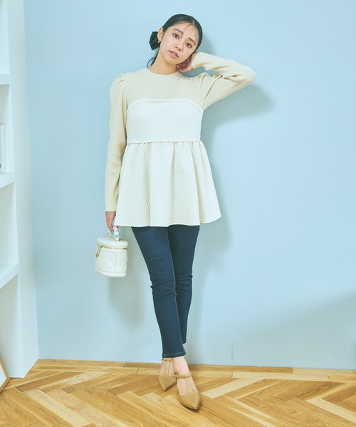 mysty woman（ミスティウーマン）の「Tストポインテッドシューズ 981419（パンプス・レディース・ベージュ/ブラック・MEDIUM/LARGE）」の10枚目の写真