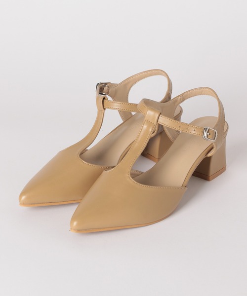 mysty woman（ミスティウーマン）の「Tストポインテッドシューズ 981419（パンプス・レディース・ベージュ/ブラック・MEDIUM/LARGE）」の11枚目の写真