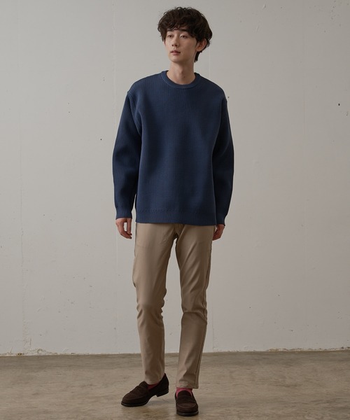 Blue Standard (ブルースタンダード)の「【BLUE STANDARD/ブルースタンダード】 極ストレッチ スーパーストレッチ 裏起毛スリムテーパードパンツ 暖パンツ 冬パンツ 美脚パンツ(その他パンツ・メンズ・チャコールグレー/ベージュ/ライトグレー/ブラック・LARGE/X-LARGE/MEDIUM)」の6枚目の写真