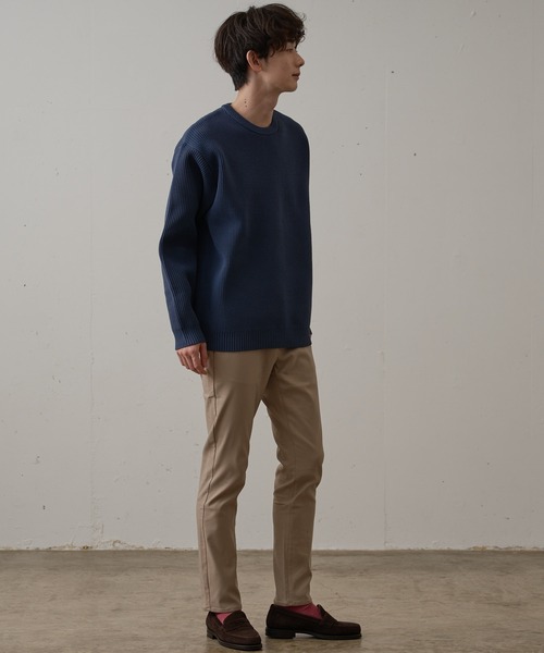Blue Standard (ブルースタンダード)の「【BLUE STANDARD/ブルースタンダード】 極ストレッチ スーパーストレッチ 裏起毛スリムテーパードパンツ 暖パンツ 冬パンツ 美脚パンツ(その他パンツ・メンズ・チャコールグレー/ベージュ/ライトグレー/ブラック・LARGE/X-LARGE/MEDIUM)」の9枚目の写真