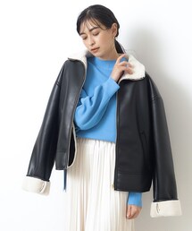 OPAQUE.CLIP | フェイクムートンブルゾン【洗える】(ブルゾン)