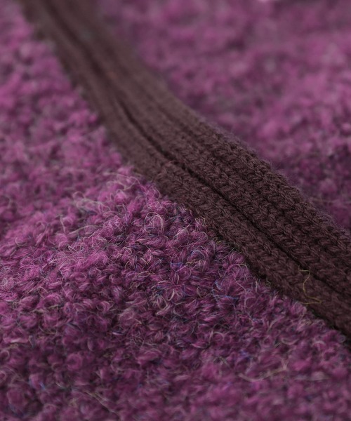 osharewalker（オシャレウォーカー）の「【廃盤】『ミックスカラーブークレニットカーディガン』（カーディガン/ボレロ・レディース・パープル/ダークネイビー/ベージュ・FREE）」の20枚目の写真