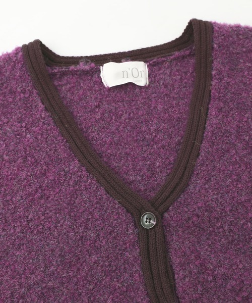osharewalker（オシャレウォーカー）の「【廃盤】『ミックスカラーブークレニットカーディガン』（カーディガン/ボレロ・レディース・パープル/ダークネイビー/ベージュ・FREE）」の22枚目の写真