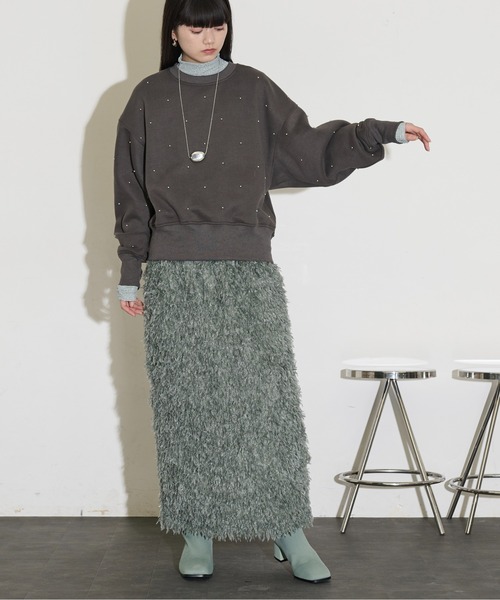 THE YOn(ザヨン)の「チャンキーヒールニットショートブーツ(ブーツ・レディース・セージグリーン/グレー/ブラック×シルバー・40/39/38/37)」の22枚目の写真