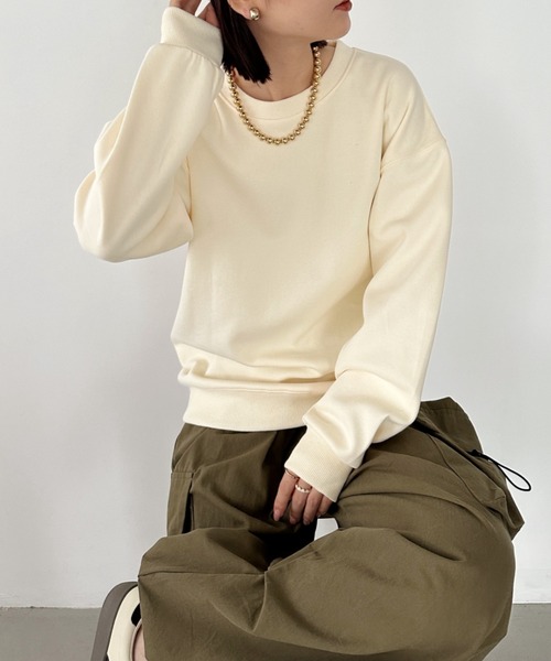 CLEA（クレア）の「ロゴハートバックプリントスウェットプルオーバー（スウェット・レディース・グレー/アイボリー・FREE）」の12枚目の写真