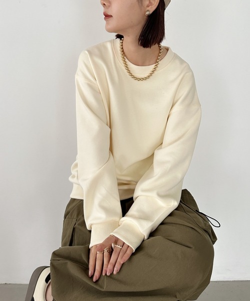 CLEA（クレア）の「ロゴハートバックプリントスウェットプルオーバー（スウェット・レディース・グレー/アイボリー・FREE）」の13枚目の写真