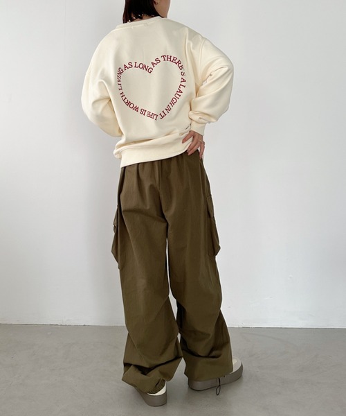 CLEA（クレア）の「ロゴハートバックプリントスウェットプルオーバー（スウェット・レディース・グレー/アイボリー・FREE）」の16枚目の写真