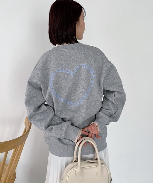 CLEA（クレア）の「ロゴハートバックプリントスウェットプルオーバー（スウェット・レディース・グレー/アイボリー・FREE）」の21枚目の写真