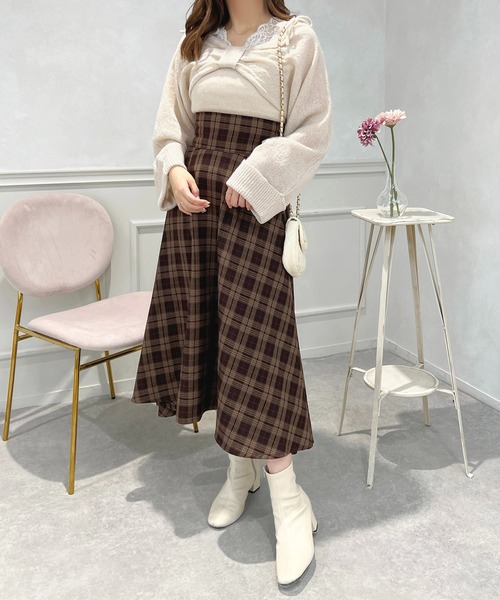 apres jour（アプレジュール）の「リボンニットアンサンブル【ZOZOTOWN