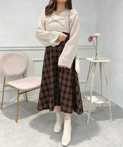 apres jour（アプレジュール）の「リボンニットアンサンブル