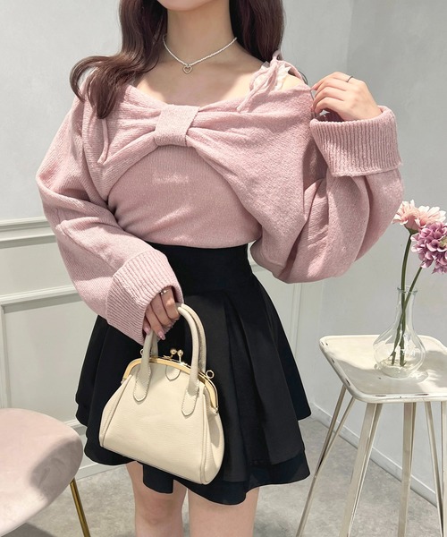 apres jour 袖リボンニットアンサンブル 袖リボンニットアンサンブル（ニット/セーター）｜apres jour