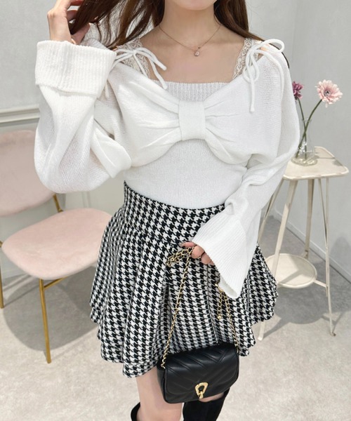 apres jour 袖リボンニットアンサンブル 袖リボンニットアンサンブル（ニット/セーター）｜apres jour