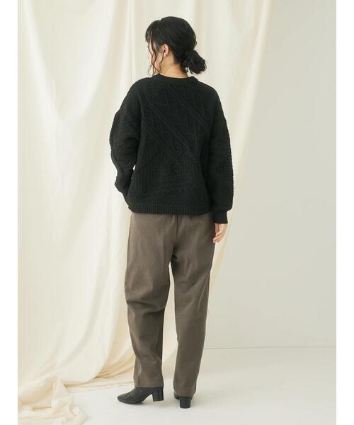 CRAFT STANDARD BOUTIQUE(クラフトスタンダードブティック)の「リサイクルポリエステルパッチワークプルオーバー(Tシャツ/カットソー・レディース・ブラック/アイボリー/ベージュ・FREE)」の12枚目の写真