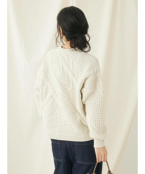 CRAFT STANDARD BOUTIQUE(クラフトスタンダードブティック)の「リサイクルポリエステルパッチワークプルオーバー(Tシャツ/カットソー・レディース・ブラック/アイボリー/ベージュ・FREE)」の15枚目の写真