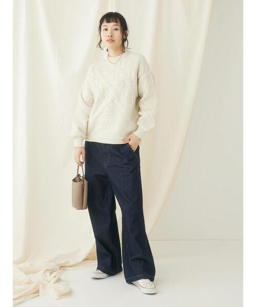 CRAFT STANDARD BOUTIQUE(クラフトスタンダードブティック)の「リサイクルポリエステルパッチワークプルオーバー(Tシャツ/カットソー・レディース・ブラック/アイボリー/ベージュ・FREE)」の18枚目の写真