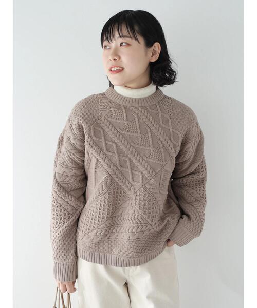 CRAFT STANDARD BOUTIQUE(クラフトスタンダードブティック)の「リサイクルポリエステルパッチワークプルオーバー(Tシャツ/カットソー・レディース・ブラック/アイボリー/ベージュ・FREE)」の21枚目の写真