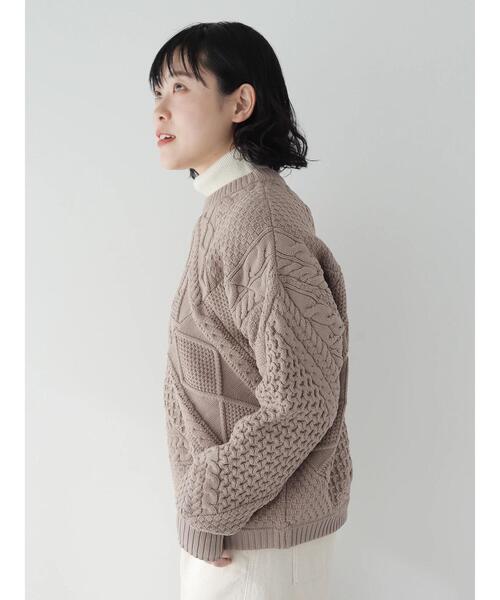 CRAFT STANDARD BOUTIQUE(クラフトスタンダードブティック)の「リサイクルポリエステルパッチワークプルオーバー(Tシャツ/カットソー・レディース・ブラック/アイボリー/ベージュ・FREE)」の22枚目の写真