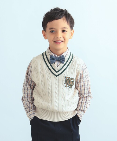 B:MING by BEAMS(ビーミングバイビームス)の「【フォーマル】B:MING by BEAMS / セレモニー チルデンニット ベスト(100~130cm)(ベスト・キッズ・ネイビー/アイボリー・110/120/100/130)」の5枚目の写真