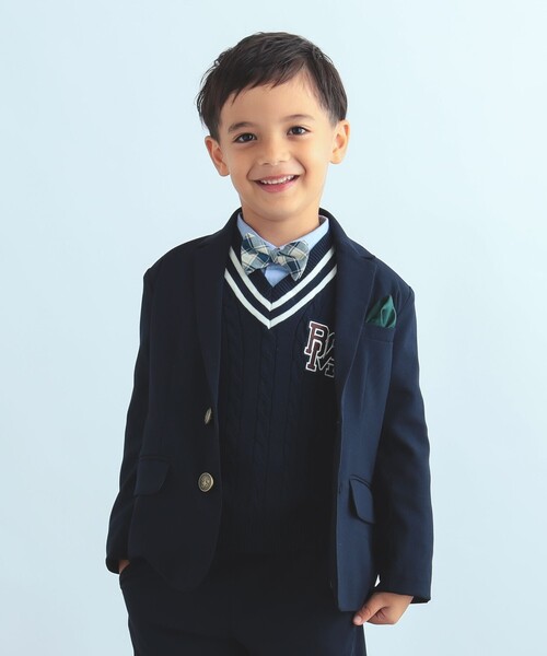 B:MING by BEAMS(ビーミングバイビームス)の「【フォーマル】B:MING by BEAMS / セレモニー チルデンニット ベスト(100~130cm)(ベスト・キッズ・ネイビー/アイボリー・110/120/100/130)」の7枚目の写真