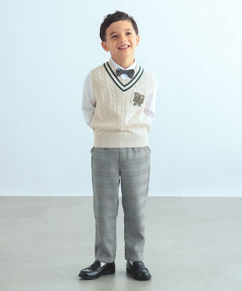 B:MING by BEAMS(ビーミングバイビームス)の「【フォーマル】B:MING by BEAMS / セレモニー チルデンニット ベスト(100~130cm)(ベスト・キッズ・ネイビー/アイボリー・110/120/100/130)」の10枚目の写真