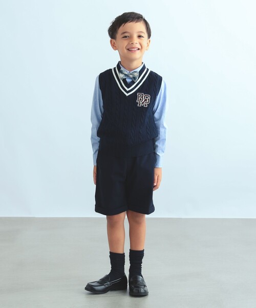 B:MING by BEAMS(ビーミングバイビームス)の「【フォーマル】B:MING by BEAMS / セレモニー チルデンニット ベスト(100~130cm)(ベスト・キッズ・ネイビー/アイボリー・110/120/100/130)」の12枚目の写真