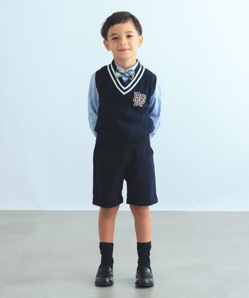 B:MING by BEAMS(ビーミングバイビームス)の「【フォーマル】B:MING by BEAMS / セレモニー チルデンニット ベスト(100~130cm)(ベスト・キッズ・ネイビー/アイボリー・110/120/100/130)」の13枚目の写真