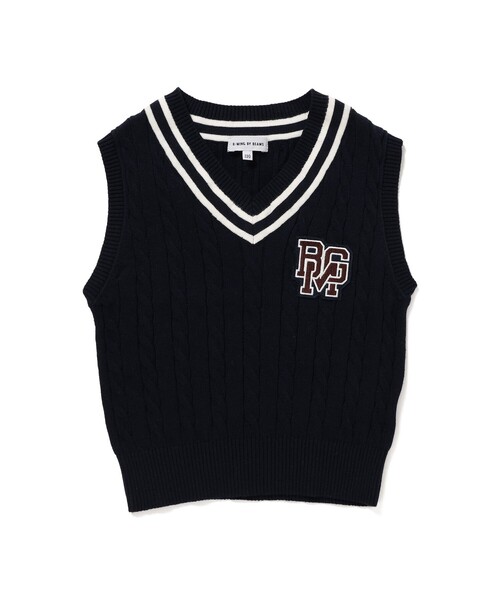 B:MING by BEAMS(ビーミングバイビームス)の「【フォーマル】B:MING by BEAMS / セレモニー チルデンニット ベスト(100~130cm)(ベスト・キッズ・ネイビー/アイボリー・110/120/100/130)」の15枚目の写真