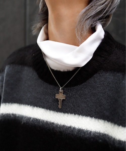 Bling Leads(ブリングリーズ)の「Z)【BLINGLEADS】723803 モヘアタッチマルチボーダークルー(ニット/セーター・メンズ・グレー系その他/ブラック系その他/ホワイト系その他2/ホワイト系その他・LARGE/MEDIUM)」の14枚目の写真