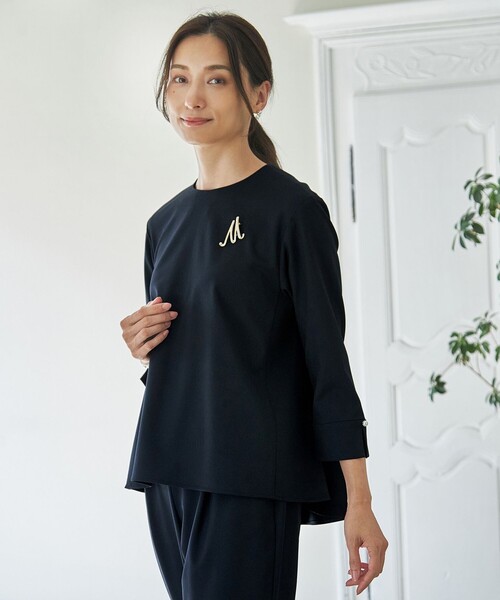 ANY（エニィ）の「【ストレッチ/セットアップ可】イージィケアストレッチブラウス（シャツ/ブラウス・レディース・ブラック系/ネイビー系/ベージュ系・2/3）」の3枚目の写真