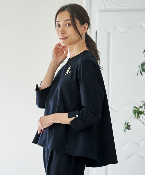 ANY（エニィ）の「【ストレッチ/セットアップ可】イージィケアストレッチブラウス（シャツ/ブラウス・レディース・ブラック系/ネイビー系/ベージュ系・2/3）」の7枚目の写真