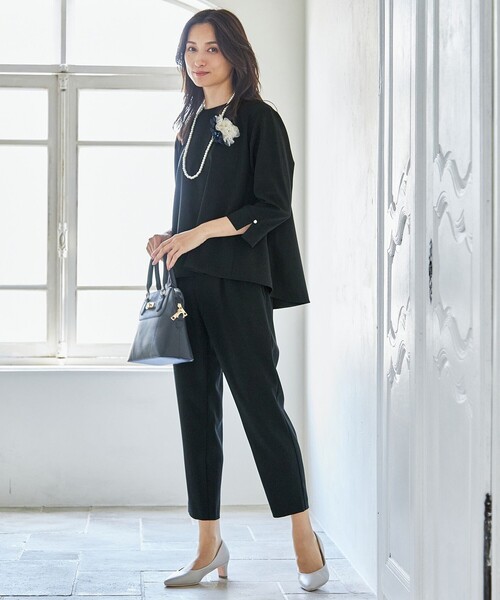 ANY（エニィ）の「【ストレッチ/セットアップ可】イージィケアストレッチブラウス（シャツ/ブラウス・レディース・ブラック系/ネイビー系/ベージュ系・2/3）」の11枚目の写真