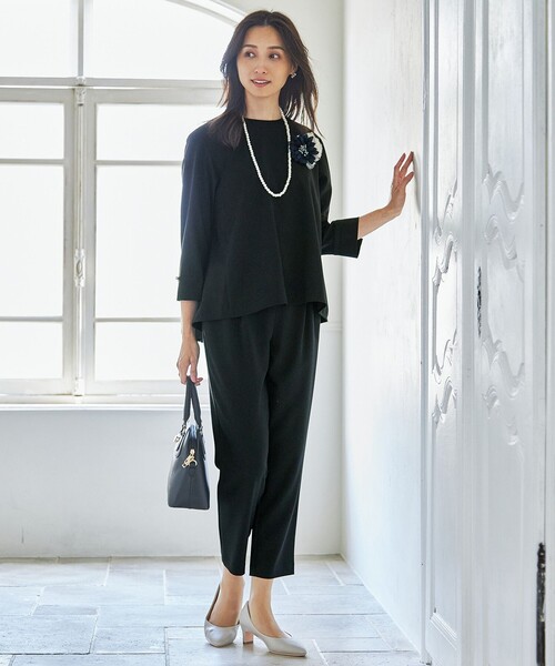 ANY（エニィ）の「【ストレッチ/セットアップ可】イージィケアストレッチブラウス（シャツ/ブラウス・レディース・ブラック系/ネイビー系/ベージュ系・2/3）」の19枚目の写真