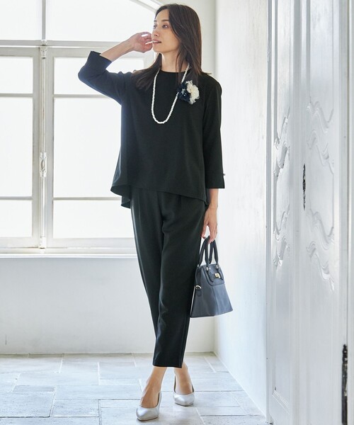 ANY（エニィ）の「【ストレッチ/セットアップ可】イージィケアストレッチブラウス（シャツ/ブラウス・レディース・ブラック系/ネイビー系/ベージュ系・2/3）」の20枚目の写真