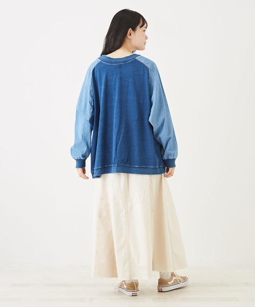 CUBE SUGAR(キューブシュガー)の「WEB限定インディゴスウェット×デニムカーディガン(カーディガン/ボレロ・レディース・ブルー/ネイビー・M)」の20枚目の写真