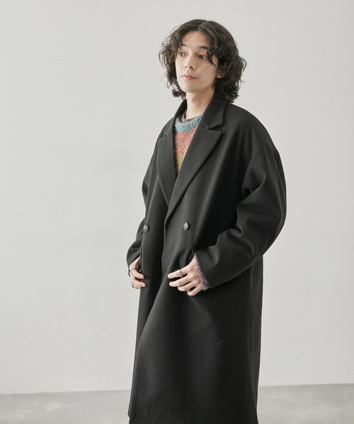  j.n.r.d（ジェー・エヌ・アール・ディー）の「j.n.r.d/ダブルチェスターコート（チェスターコート・メンズ・ベージュ系その他/ブラック/ダークブラウン・S/M/LL/L）」の4枚目の写真