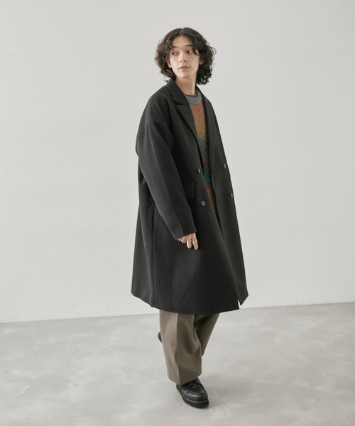  j.n.r.d（ジェー・エヌ・アール・ディー）の「j.n.r.d/ダブルチェスターコート（チェスターコート・メンズ・ベージュ系その他/ブラック/ダークブラウン・S/M/LL/L）」の5枚目の写真