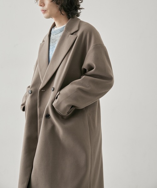  j.n.r.d（ジェー・エヌ・アール・ディー）の「j.n.r.d/ダブルチェスターコート（チェスターコート・メンズ・ベージュ系その他/ブラック/ダークブラウン・S/M/LL/L）」の8枚目の写真