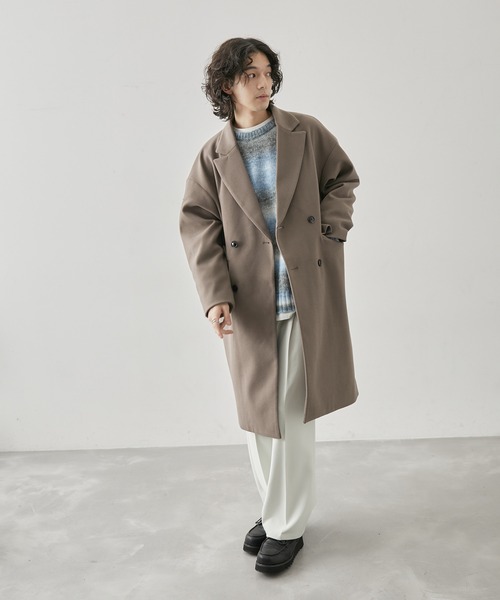  j.n.r.d（ジェー・エヌ・アール・ディー）の「j.n.r.d/ダブルチェスターコート（チェスターコート・メンズ・ベージュ系その他/ブラック/ダークブラウン・S/M/LL/L）」の10枚目の写真