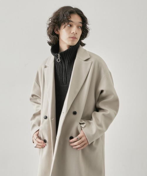  j.n.r.d（ジェー・エヌ・アール・ディー）の「j.n.r.d/ダブルチェスターコート（チェスターコート・メンズ・ベージュ系その他/ブラック/ダークブラウン・S/M/LL/L）」の13枚目の写真