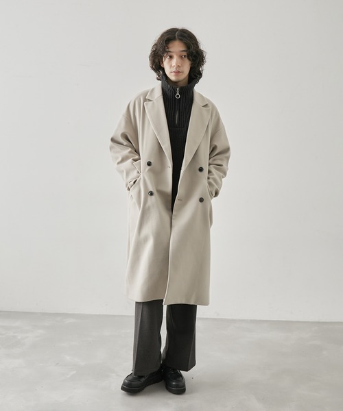  j.n.r.d（ジェー・エヌ・アール・ディー）の「j.n.r.d/ダブルチェスターコート（チェスターコート・メンズ・ベージュ系その他/ブラック/ダークブラウン・S/M/LL/L）」の14枚目の写真