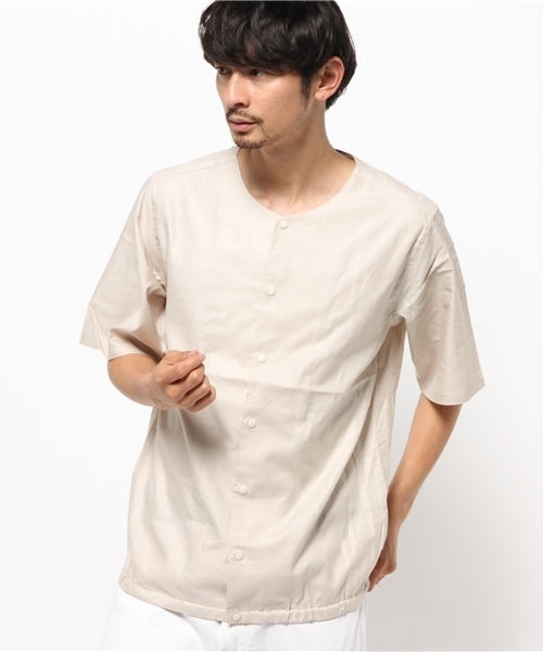 Lui's（ルイス）の「Lui's(ルイス) BIGスナップシャツ（シャツ/ブラウス・メンズ・ベージュ/ネイビー・SMALL/MEDIUM）」の2枚目の写真