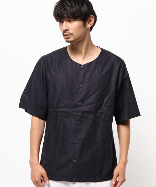 Lui's（ルイス）の「Lui's(ルイス) BIGスナップシャツ（シャツ/ブラウス・メンズ・ベージュ/ネイビー・SMALL/MEDIUM）」の3枚目の写真